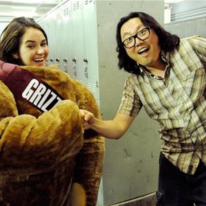 DETENTION, from left: Shanley Caswell, director Joseph Kahn, on set, 2011. ©Sony Pictures Entertainment