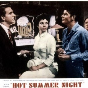 HOT SUMMER NIGHT, Leslie Nielsen, (left), Colleen Miller, 1957