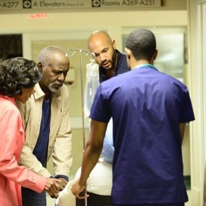 Being Mary Jane, Richard Roundtree (L), Stephen C. Bishop (R), 'Facing Fears', Season 3, Ep. #1, 10/20/2015, ©BET