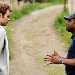 POOR BOY'S GAME, Rossif Sutherland, director Clement Virgo, on set, 2007. ©ThinkFilm
