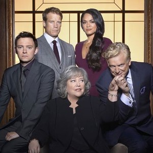 Nate Corddry, Mark Valley, Karen Olivo, Christopher McDonald and Kathy Bates (clockwise from left)