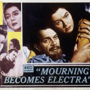 MOURNING BECOMES ELECTRA, Rosalind Russell, Michael Redgrave, Raymond Massey, Katina Paxinou, Leo Genn, Kirk Douglas, 1947