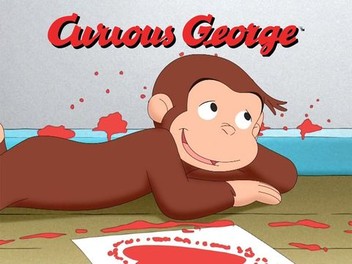 Curious George Cartoon Monkey Walking in the Jungle