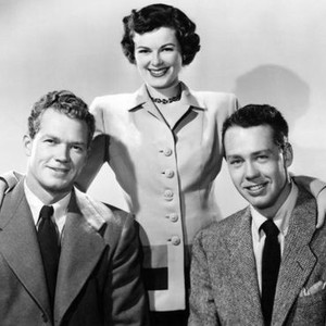 THE CLAY PIGEON, from left: Bill Williams, Barbara Hale, Richard Quine, 1949
