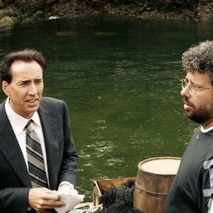 THE WICKER MAN, Nicolas Cage, Director Neil LaBute, on set, 2006, © Warner Bros.