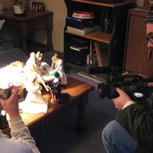 (L-R) Mark Hogencamp and director Jeff Malmberg in "Marwencol."