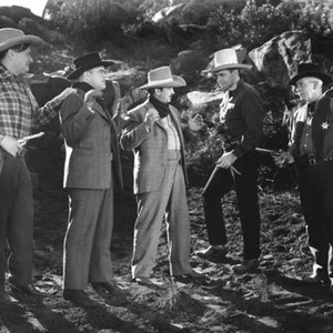 LAND OF HUNTED MEN, Max Terhune, John Merton, Charles King, Ray Corrigan, Steve Clark, 1943