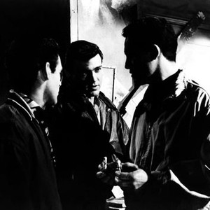 STAKEOUT ON DOPE STREET, from left: Jonathan Haze, Yale Wexler, Morris Miller (aka Steven Marlo), 1958, 058718-004, Photo by: