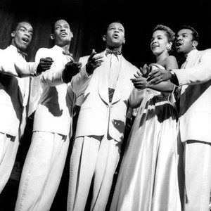 ROCK AROUND THE CLOCK, The Platters, Tony Williams (center), Zola Taylor (second from right), 1956