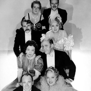 RUGGLES OF RED GAP, clockwise from lower left, Roland Young, ZaSu Pitts, Charles Ruggles, Maude Eburne, Lucien Littlefield, Mary Boland, Charles Laughton, Leila Hyams, 1935