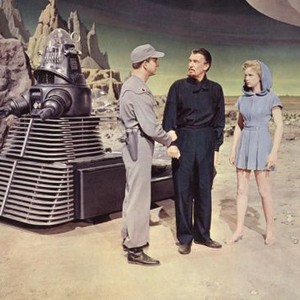 FORBIDDEN PLANET, Robby the Robot, Leslie Nielsen, Walter Pidgeon, Anne Francis, 1956.