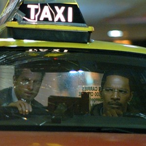  A Los Angeles cab driver named Max (JAMIE FOXX) is stunned to learn that his latest fare, Vincent (TOM CRUISE), is a contract killer who has hijacked his cab to complete five hits in one night.