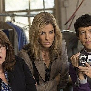 (L-R) Sandra Bullock as Jane, Ann Dowd as Nell and Reynaldo Pacheco as Eddie in "Our Brand Is Crisis." photo 14