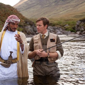 (L-R) Amr Waked as Sheikh and Ewan McGregor as Fred Jones in "Salmon Fishing in the Yemen."