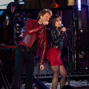 Jon Bon Jovi as Jensen and Lea Michele as Elise in "New Year's Eve."