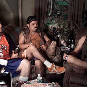 (l to r) Nate (Jonathan Loughran), Chuck (John Turturro) and Lou (Luis Guzman) are members of an unusual anger management group in Revolution Studios' comedy Anger Management. photo 11