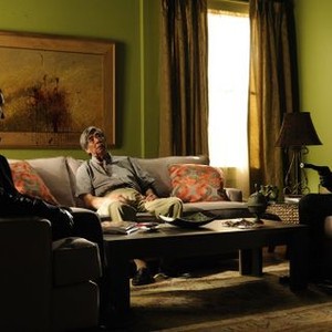 Breaking Bad, Christopher King (L), James Ning (C), Jonathan Banks (R), 'Madrigal', Season 5, Ep. #2, 07/22/2012, ©AMC