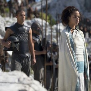 Game of Thrones, Jacob Anderson (L), Nathalie Emmanuel (R), 'Season 4', 04/06/2014, ©HBO