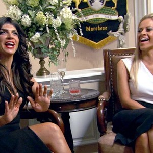 The Real Housewives of New Jersey, Teresa Giudice (L), Dina Manzo (R), 'What A Difference A Plea Makes', Season 6, Ep. #1, 07/13/2014, ©BRAVO