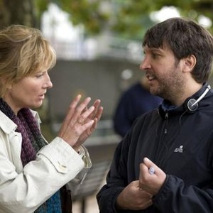LAST CHANCE HARVEY, from left: Emma Thompson, director Joel Hopkins, on set, 2008. ©Overture Films