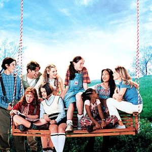 THE BABY-SITTERS CLUB, back from left: Asher Metchik, Christian Oliver, Larisa Oleynik, Schuyler Fisk, Tricia Joe, Bre Blair, front from left: Stacy Linn Ramsower, Rachel Leigh Cook, Zelda Harris, 1995, ©Columbia Pictures Corporation