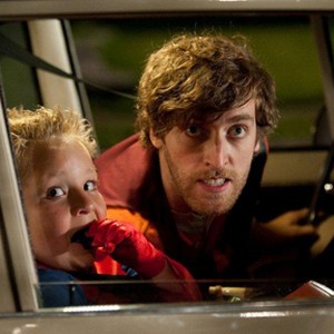 (L-R) Jackson Nicoll as Albert and Thomas Middleditch as Fuzzy in "Fun Size."