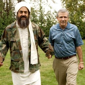 POSTAL, from left: Larry Thomas as Osama bin Laden, Brent Mendenhall as George W. Bush, 2007. ©Vivendi Visual Entertainment