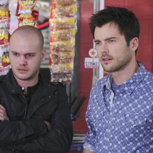 Lucky 7, Stephen Louis Grush (L), Matt Dallas (R), 'Inside Job', Season 1, Ep. #2, 10/01/2013, ©ABC
