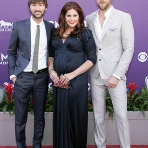 Dave Haywood, Hillary Scott, Charles Kelley of Lady Antebellum at arrivals for 48th Annual Academy of Country Music (ACM) Awards - ARRIVALS 2, MGM Grand Garden Arena, Las Vegas, NV April 7, 2013. Photo By: James Atoa/Everett Collection
