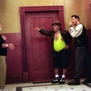 (l to r) An innocent bystander (Sid Ganis) incurs the wrath of three members of an unusual anger management group, Nate (Jonathan Loughran), Chuck (John Turturro) and Lou (Luis Guzman). photo 9