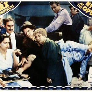 A NIGHT AT THE OPERA, Groucho Marx, Chico Marx, Harpo Marx, Allan Jones, 1935.