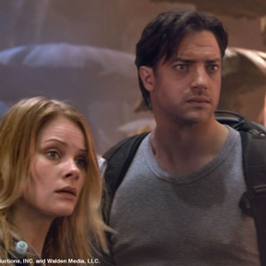 (left to right) Anita Briem stars as "Hannah" and Brendan Fraser stars as "Trevor" in New Line Cinema's release of Eric Brevig's JOURNEY TO THE CENTER OF THE EARTH. photo 20