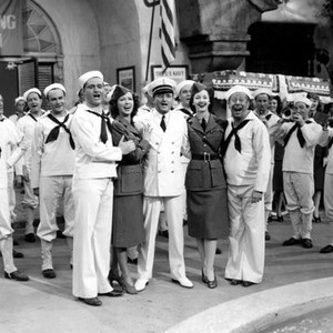 SHIP AHOY, Frank Sinatra, Red Skelton, Eleanor Powell, Tommy Dorsey, Virginia O'Brien, Bert Lahr, 1942,