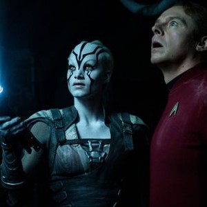 STAR TREK BEYOND, from left: Sofia Boutella, Simon Pegg as Scotty, 2016. ph: Kimberley French/© Paramount Pictures/coutesy