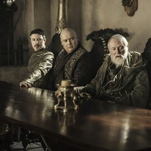 Game of Thrones, Aidan Gillen (L), Conleth Hill (C), Julian Glover (R), 'Walk of Punishment', Season 3, Ep. #3, 04/14/2013, ©HBO