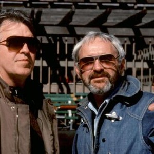 JANUARY MAN, director Pat O'Connor, producer Norman Jewison, on set, 1989. (c)MGM