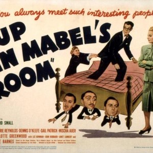 UP IN MABEL'S ROOM, Marjorie Reynolds, Dennis O'Keefe (top), Lee Bowman,  Mischa Auer, John Hubbard (bottom), 1944