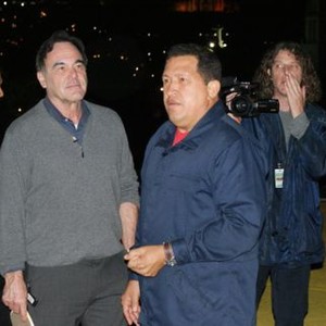 SOUTH OF THE BORDER, front, from left: director Oliver Stone, Hugo Chavez, 2009. ph: Jose Ibanez/©Cinema Libre Studio