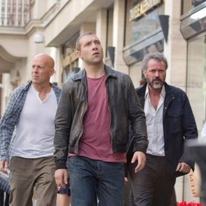 A GOOD DAY TO DIE HARD, from left: Bruce Willis, Jai Courtney, Sebastian Koch, 2013. ph: Frank Masi/TM & copyright ©20th Century Fox Film Corp. All rights reserved