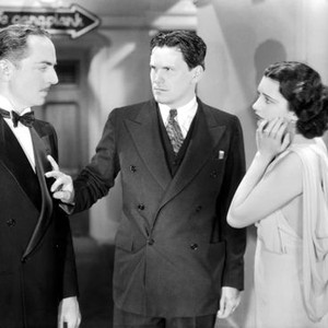 ONE WAY PASSAGE, from left: William Powell, Warren Hymer, Kay Francis, 1932
