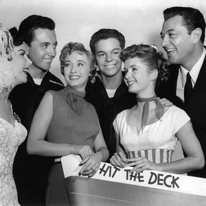 HIT THE DECK, Ann Miller, VicDamone, Jane Powell, Russ Tamblyn, Debbie Reynolds, Tony Martin, 1955