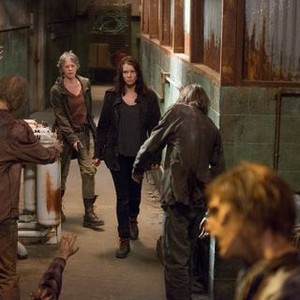 The Walking Dead, Melissa McBride (L), Lauren Cohan (R), 'What Happened and What's Going On', Season 5, Ep. #9, 02/08/2015, ©AMC