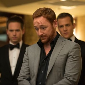 Suits, Patrick J Adams (L), Scott Grimes (C), Gabriel Macht (R), 'All In', Season 2, Ep. #6, 07/26/2012, ©USA