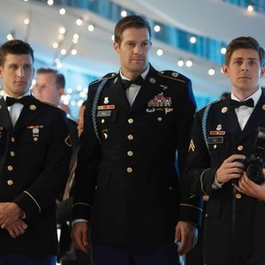 Enlisted, Parker Young (L), Geoff Stults (C), Chris Lowell (R), 'Alive Day', Season 1, Ep. #13, 06/22/2014, ©FOX