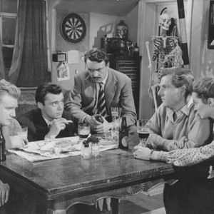 DOCTOR IN THE HOUSE, from left: Donald Houston, Dirk Bogarde, Donald Sinden, Kenneth More, Suzanne Cloutier, 1954 doctorinthehouse1954-fsct003(doctorinthehouse1954-fsct003)