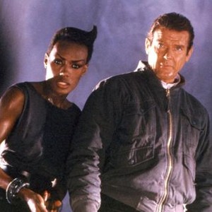 A VIEW TO A KILL, Grace Jones, Roger Moore, 1985, © MGM