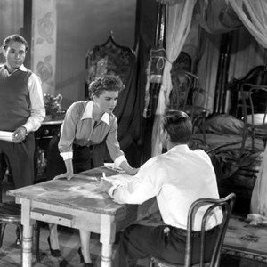 ALL ABOUT EVE, Gary Merrill, Anne Baxter, Craig Hill, 1950, rehearsing the play