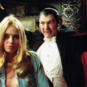 VAMPIRA, (aka OLD DRACULA), from left: Linda Hayden, Peter Bayliss, 1974