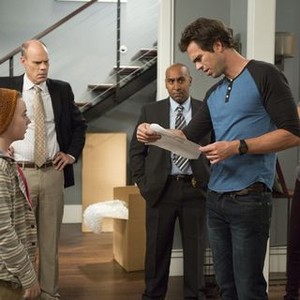 About a Boy, from left: Rob Elk, Exie Booker, David Walton, Adrianne Palicki, 'About a House for Sale', Season 2, Ep. #2, 10/21/2014, ©NBC