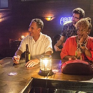 NCIS: New Orleans, Season 1: Zoe McLellan as Special Agent Meredith "Merri" Brody, Scott Bakula as Special Agent Dwayne Pride, Rob Kerkovich as Sebastian Lund, CCH Pounder as Dr. Loretta Wade, and Lucas Black as Special Agent Christopher LaSalle